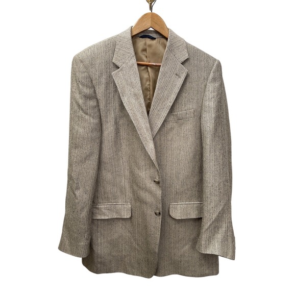 Haspel Other - Haspel Mens Silk Tweed Blazer Sport Coat Two Button Casual Size 44L Suit Jacket